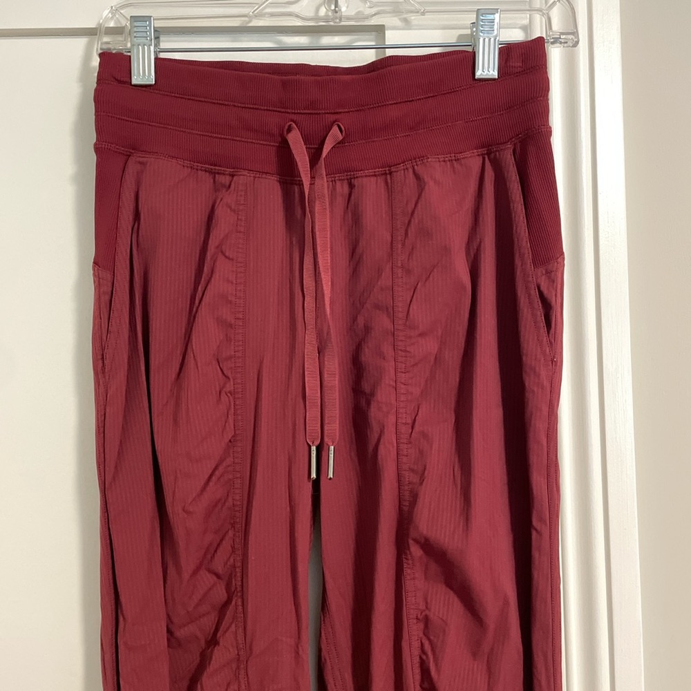 Burgundy lululemon joggers
